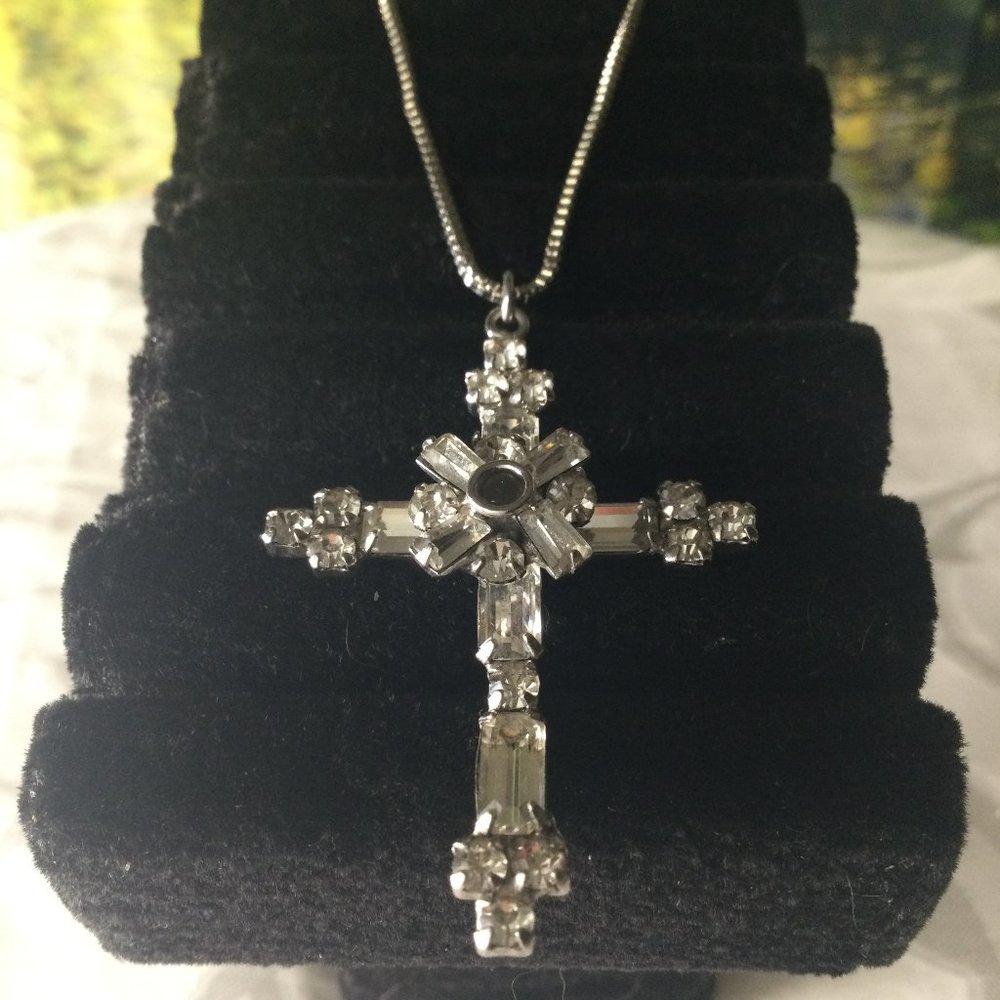 Cross with Rhinestone  necklace